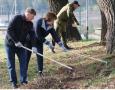 В парке «Зеленый Остров» субботник прошёл с музыкой и пирогами