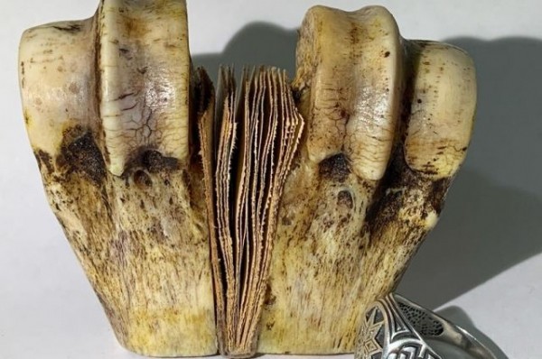 Омич Анатолий Коненко создал микрокнигу из кости