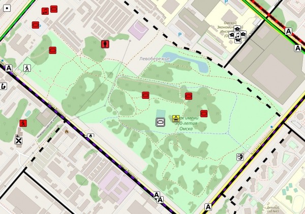 Парк победы в омске карта