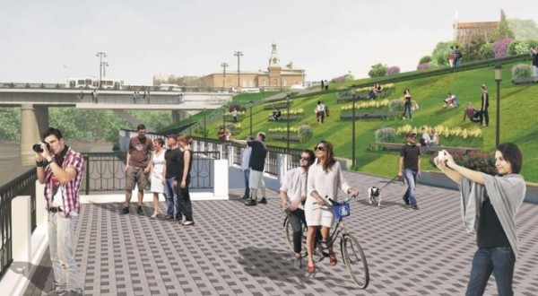 Под Комсомольским мостом в Омске предложили сделать уличный кинотеатр Под Комсомольским мостом в Омске предложили сделать уличный кинотеатр