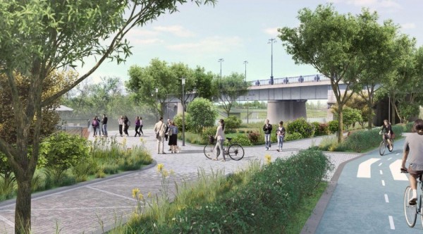 Под Комсомольским мостом в Омске предложили сделать уличный кинотеатр Под Комсомольским мостом в Омске предложили сделать уличный кинотеатр