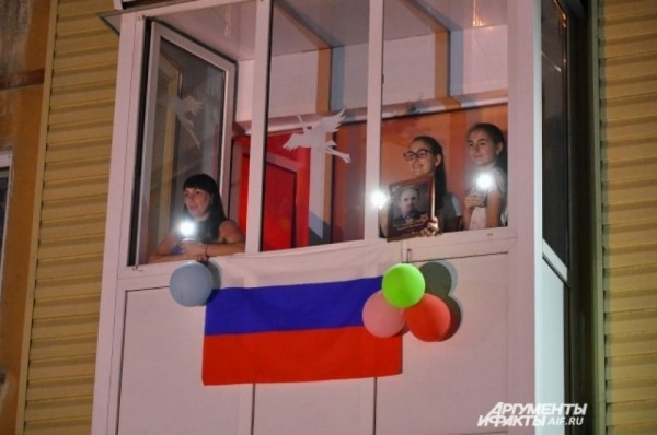 Всероссийская акция «Фонарики Победы» прошла и в Омске