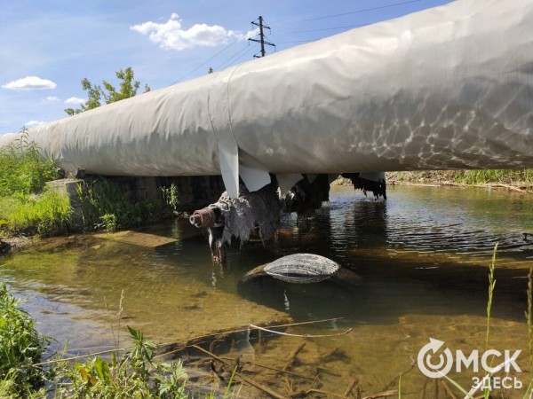 В Омске прорвало теплотрассу недалеко от Омки