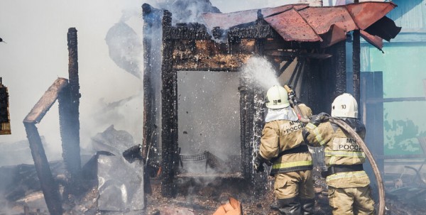 В Омске из-за детской шалости произошёл пожар