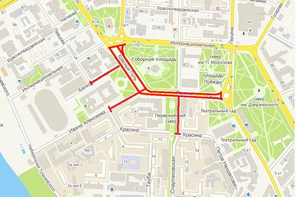 Центр Омска перекрыли