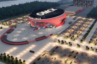 Работы на площадке спорткомплекса &laquo;Арена-Омск&raquo; сняли с дрона