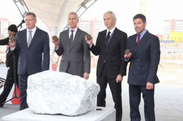 В Омске заложили капсулу времени на месте будущей «Арены»