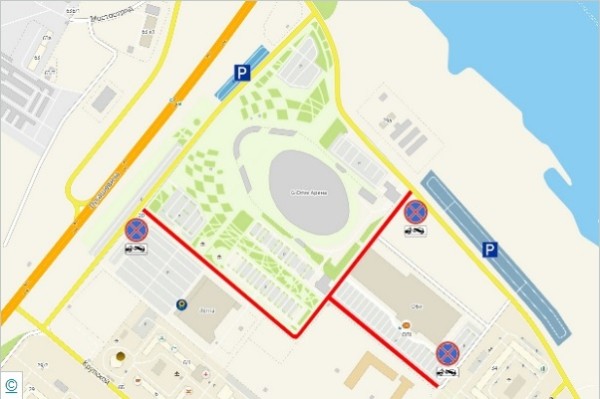 
									У «G-Drive Арены» в Омске запретят парковку   [СХЕМА]  