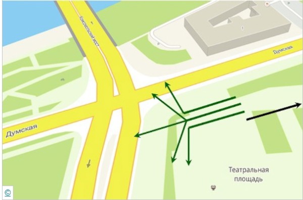 
									Омичи¸ неправильно проезжающие Думскую, рискуют лишиться прав 