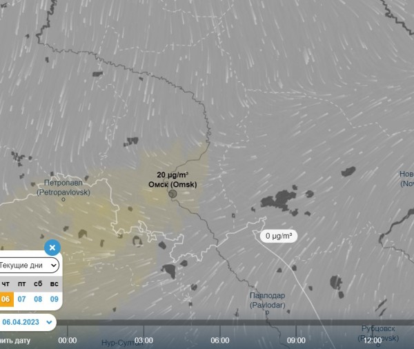 На Омск надвигается первая в этом году пыльная буря