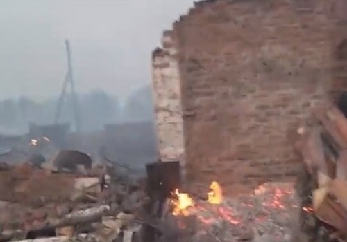 В Тарском районе выгорела маленькая деревня