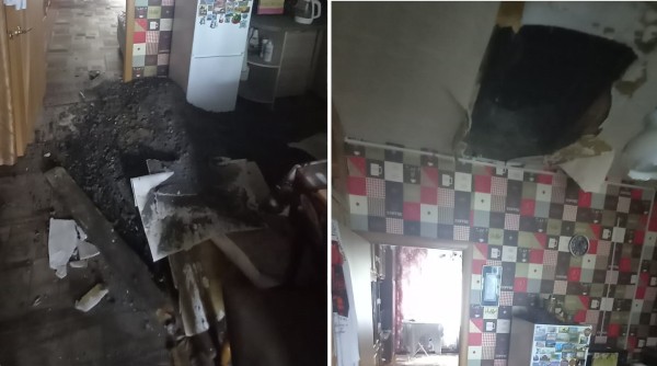 
									Потолок, рухнувший в одной из омских квартир, чиновники обещали починить в понедельник 