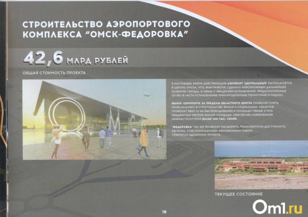 Власти Омска показали обновлённый проект аэропорта «Фёдоровка»