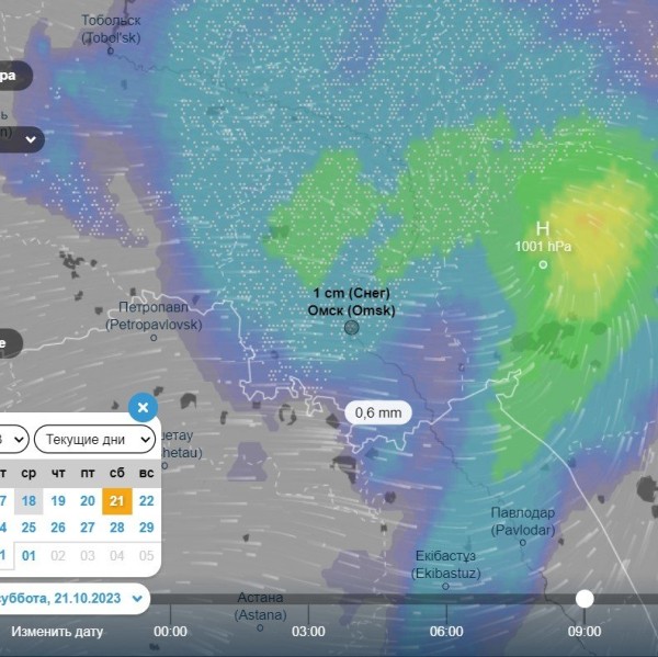 В Омске на выходных выпадет первый снег