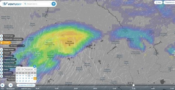 На Омскую область из Казахстана идёт циклон с осадками и сильным похолоданием