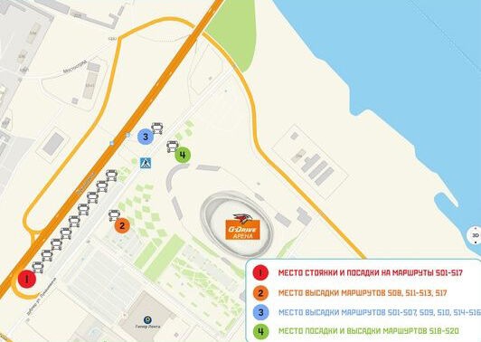 В Омске обновили расписание шаттлов до "G-Drive Арены"