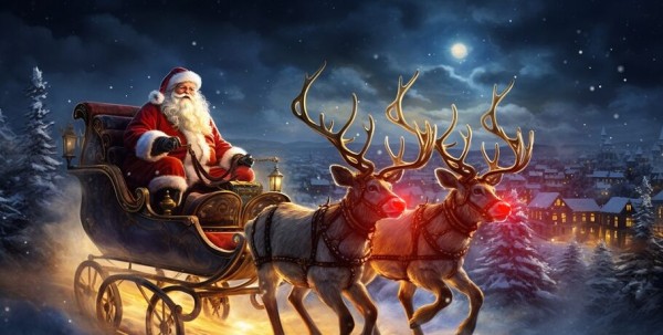 В Омске были замечены сани Санта-Клауса