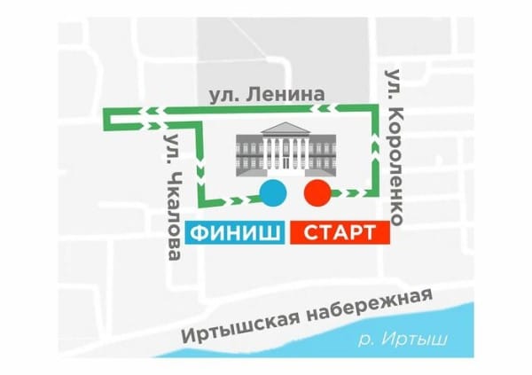 Куда бежать? Публикуем схему трассы Весеннего полумарафона