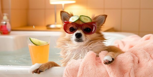 Джакузи для козы и окрас "под тигра" для дворняжки. Кто делает питомцам лапакюр?