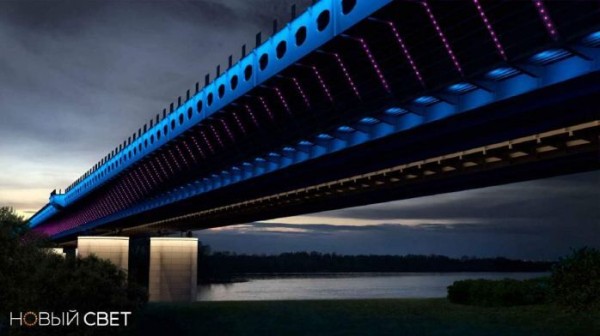 Омский метромост засветится неоном