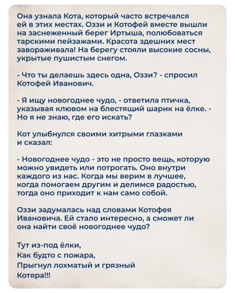 Новогодние приключения Оззи: как птичка с сайта "Омск Здесь" новогоднее чудо искала