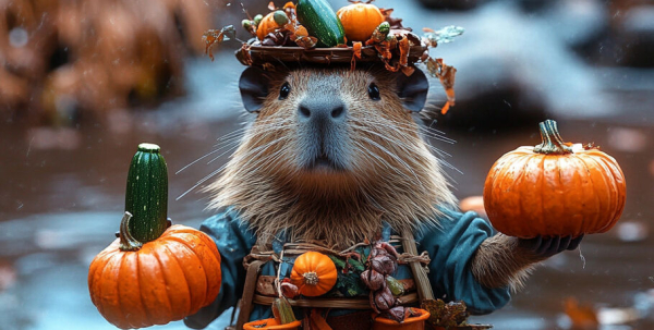 Горшочек, не вари! Омских капибар "завалило" кабачками