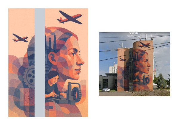 В Омске создают мурал, посвящённый работницам заводов