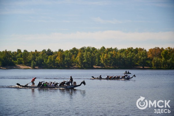 В Омске прошли соревнования по гребле на лодках "Дракон", байдарках и каноэ