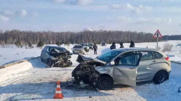 В ДТП на скользкой трассе под Омском пострадали пять человек