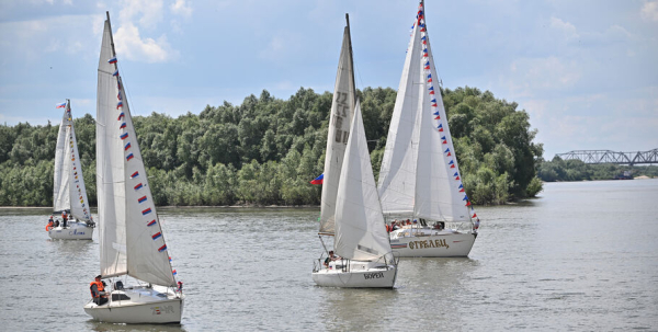 Парад национальностей, флотилия парусников и стычка с кочевниками. Как прошёл День России в Омске