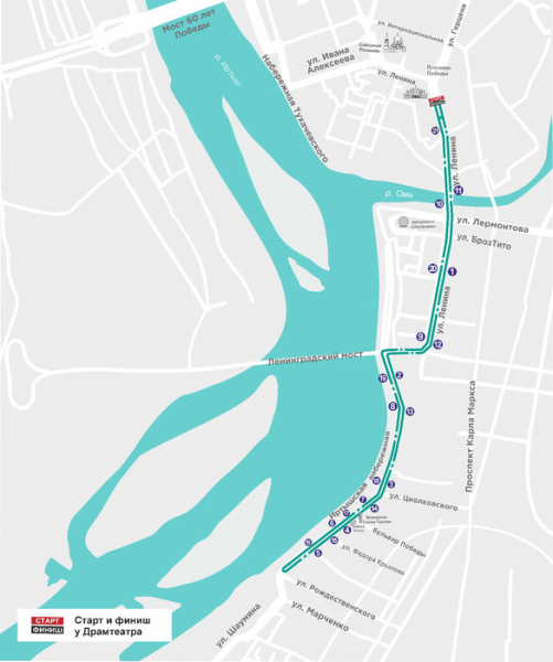 Весенний полумарафон в Омске вновь будет театральным: изучаем трассу